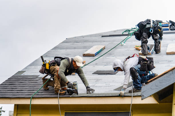 Professional Gutter Installation technician working in Murrieta, CA